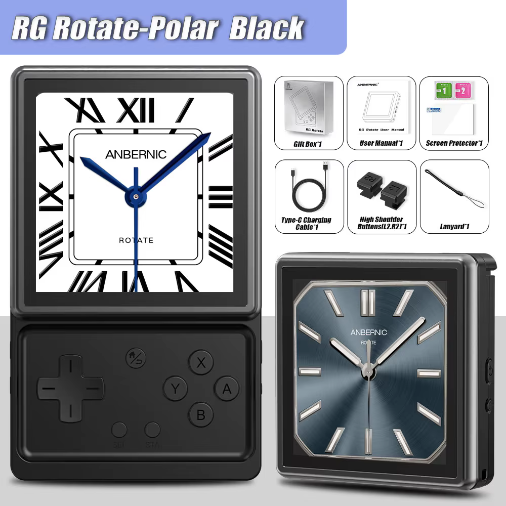 Console de jeu portable rétro Anbernic RG Rotate, Android 12, écran IPS T618, émulateur de jeu, 3 Go