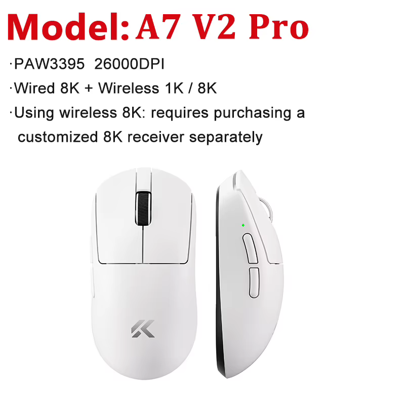 MCHOSE nouvellement mis à niveau A7 V2 Pro/Ultra souris de jeu Tri-Mode sans fil e-sports souris lég