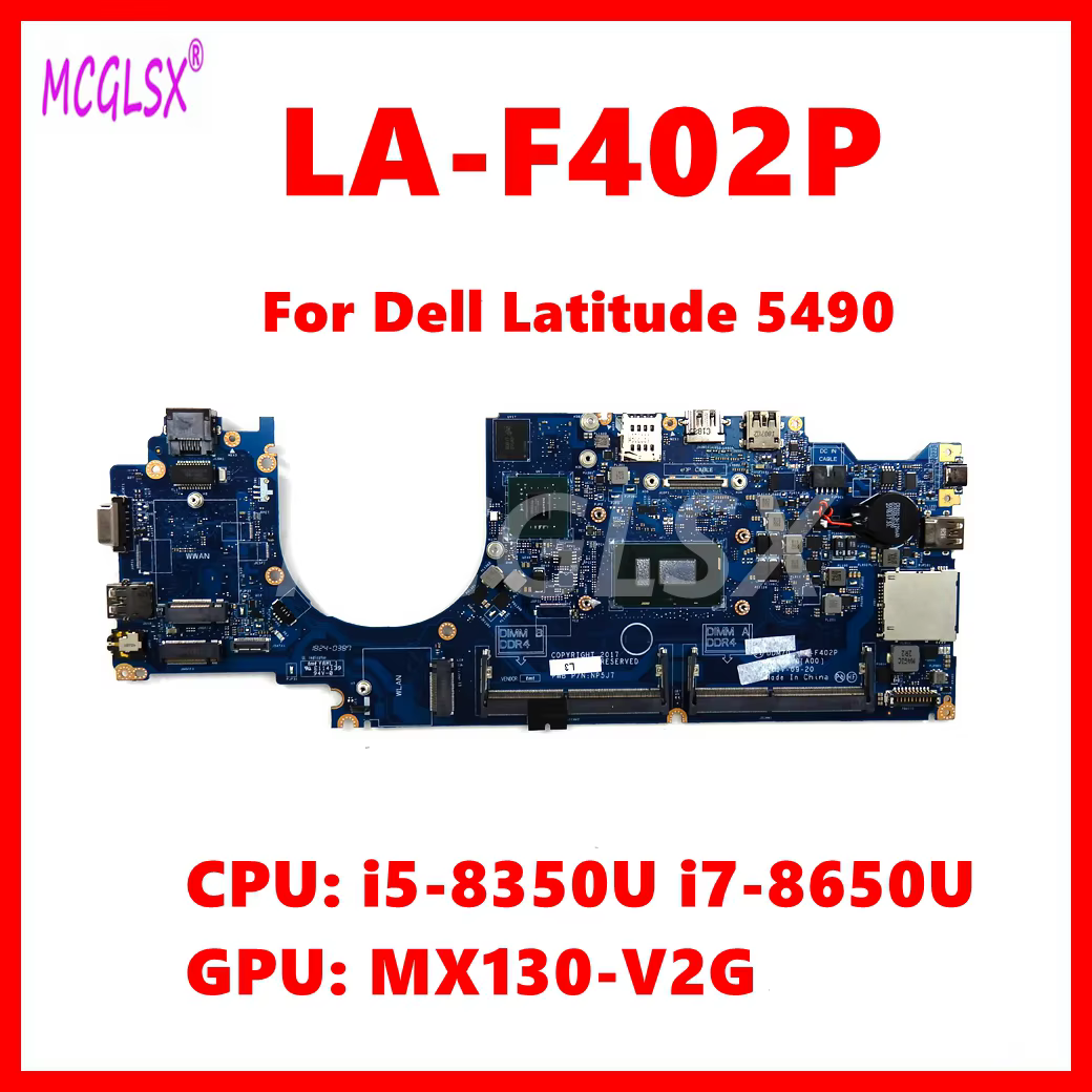 LA-F402P carte mère d'ordinateur portable pour Dell Latitude 5490 E5490 carte mère pour ordinateur p