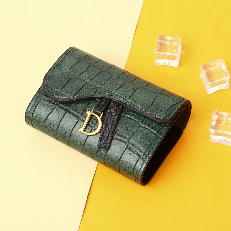 Porte-cartes de luxe pour femme, mini portefeuille court en PU avec lettres, porte-cartes multi-cart