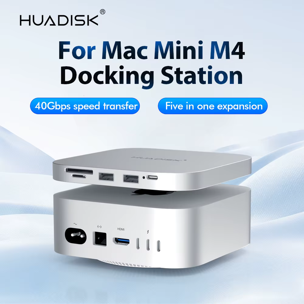 HUADISK M4 pour Mac Mini station d'accueil dédiée extension de stockage de disque dur station de bur