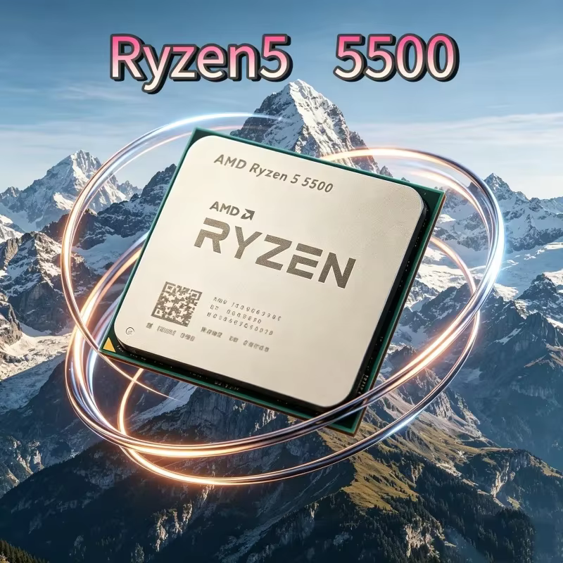 Processeur de bureau AMD Ryzen 5 5500 R5 5500 6 cœurs 12 threads 4,2 GHz Socket AM4 pour gaming, pui