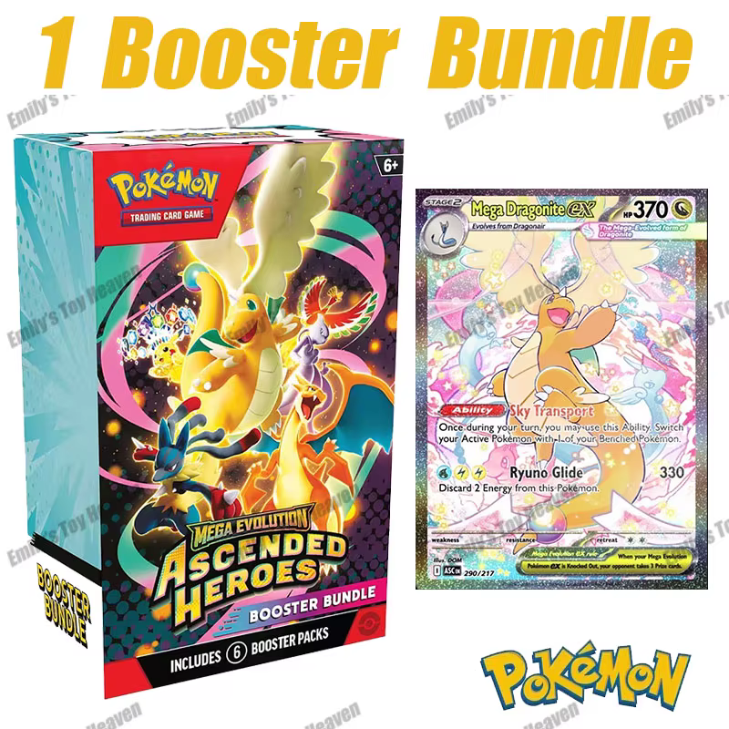 En stock, 100% original, nouveau pack de boosters Pokémon Ascended Heroes, version anglaise, MEGA EV