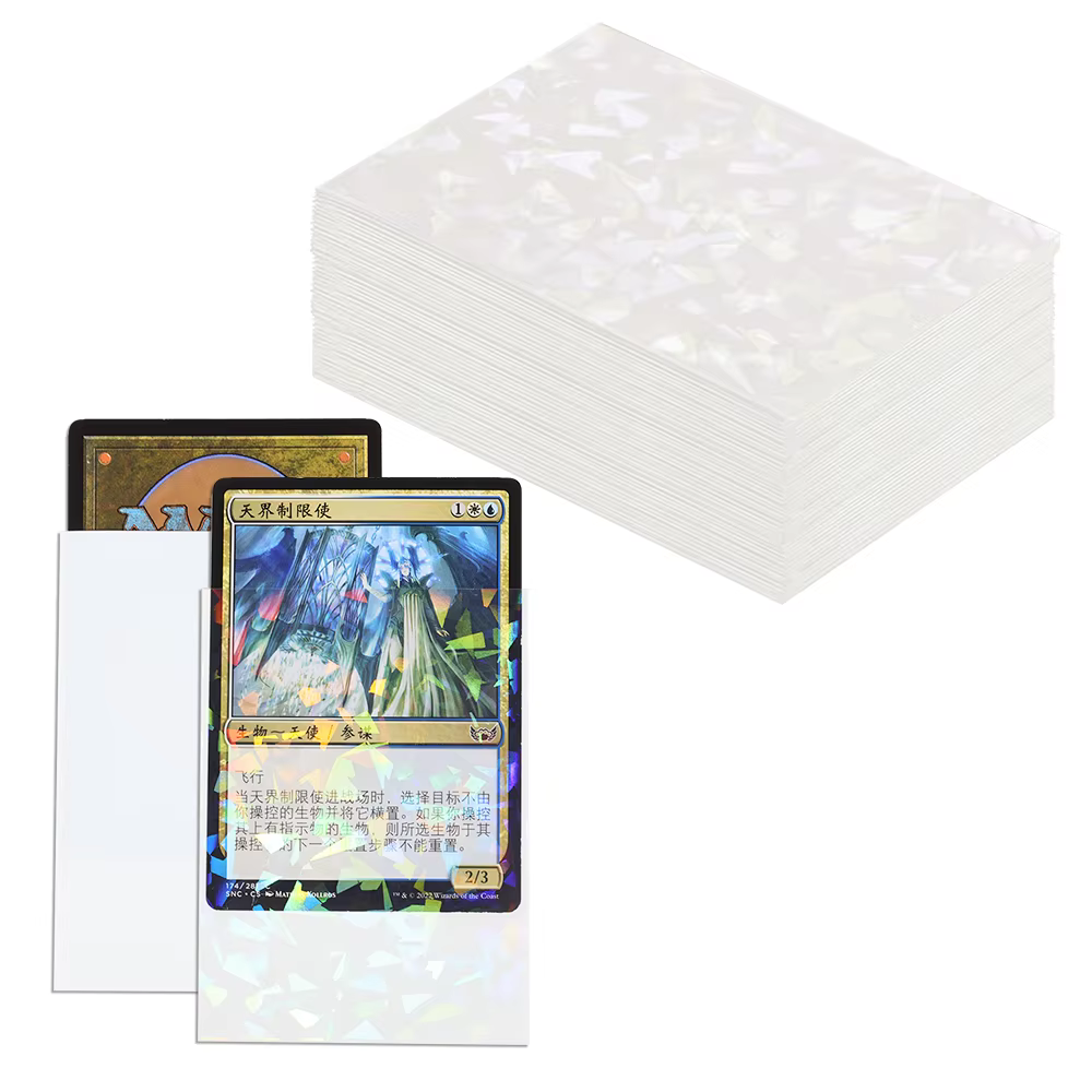 60 pièces/paquet 66*91mm cartes photo holographiques protecteur cartes manches carte transparente Pk