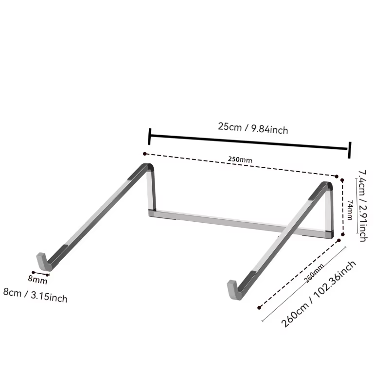 Support pour ordinateur portable pliable et réglable en aluminium, support pour tablette, support po
