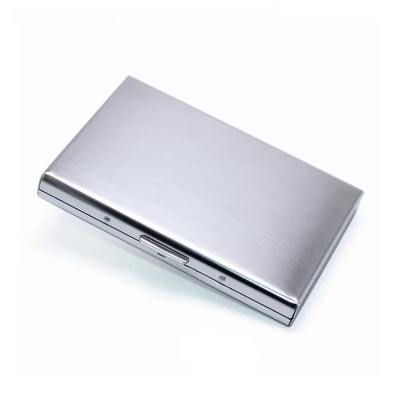 Portefeuille porte-cartes RFID en aluminium, portefeuille métallique multi-emplacements, étui de poc
