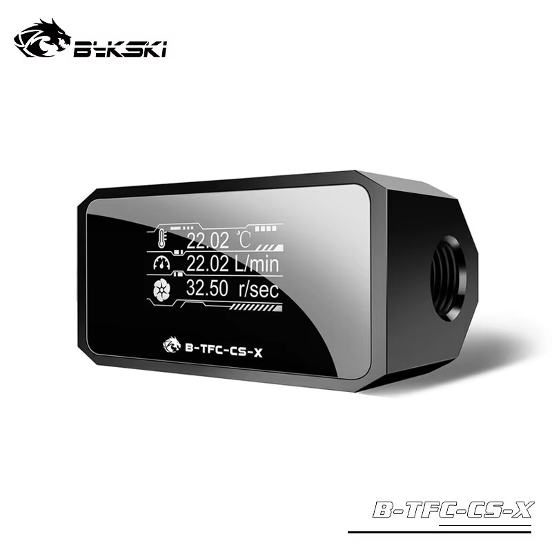 Bykski B-TFC-CS-X V3 PC liquide refroidisseur débitmètre thermomètre débit température 3 en 1 monite