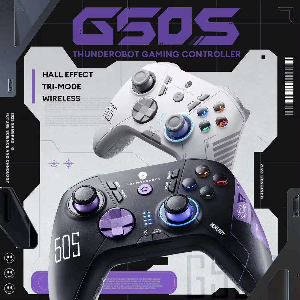 THUNDEROBOT-Manette de jeu sans fil G50S, joystick à effet Hall, déclencheur, manette de jeu, 1000Hz