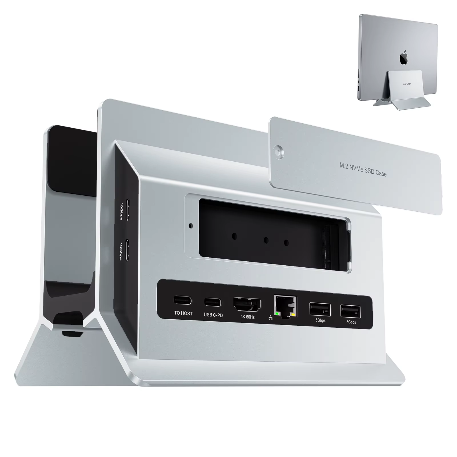 Station d'accueil pour MacBook, station d'accueil verticale pour ordinateur portable pour Mac mini a