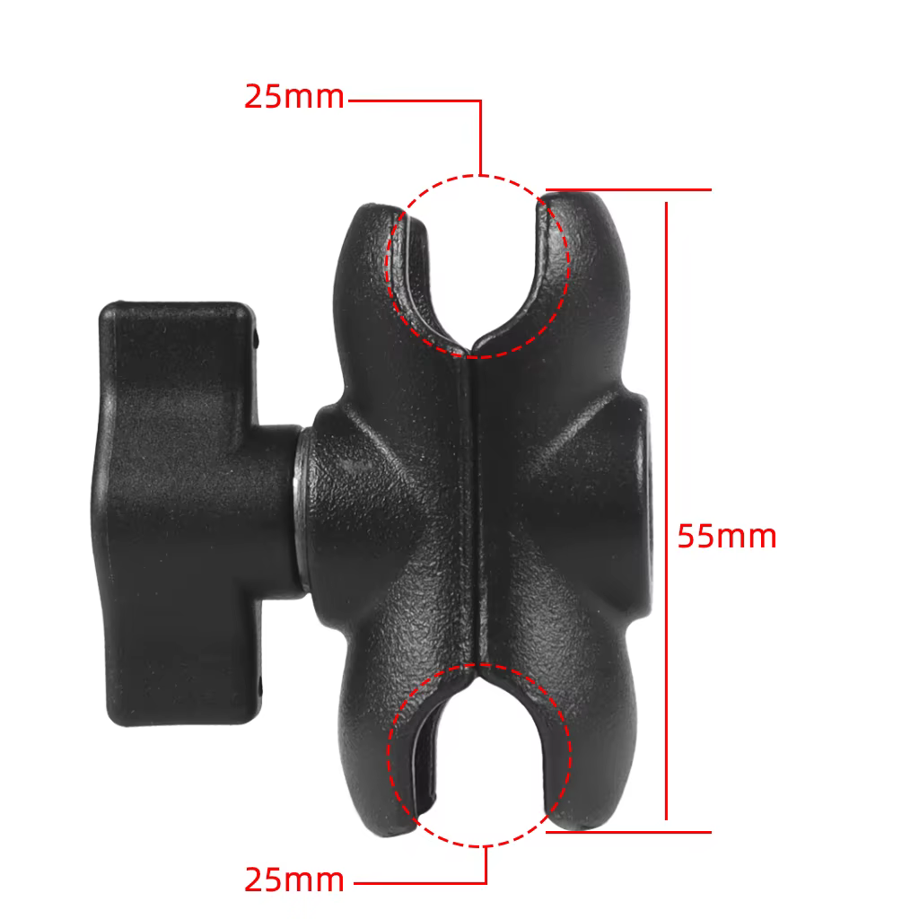 Bras à Double douille en alliage d'aluminium pour supports RAM 5.5cm 9.5cm 15cm bras d'extension de 