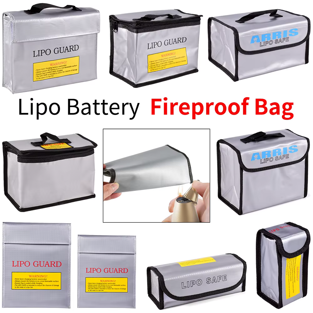 Lipo garde batterie sac de sécurité ignifuge pour RC voiture Drone Batteries voyage stockage charge