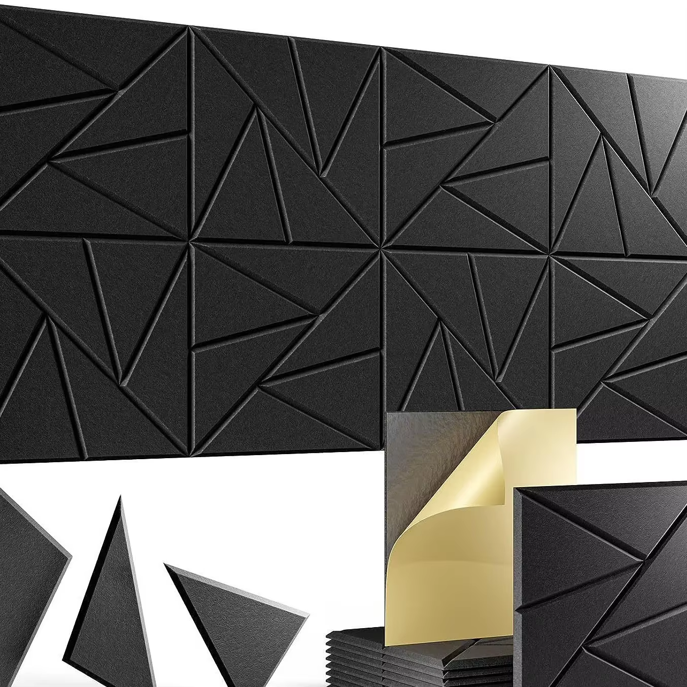 Panneaux en mousse acoustique haute densité, 12 pièces, panneaux insonorisés adaptés aux studios d'e