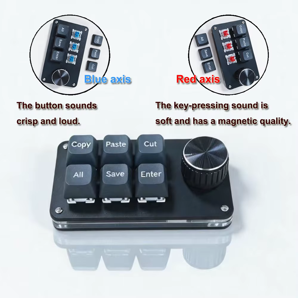 Clavier personnalisable à 6 touches, permettant une modification flexible de 6 couches d'enregistrem