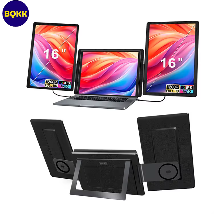 Moniteur portable 16 pouces, extension d'écran triple pour ordinateur portable, écran IPS 1920x1200,