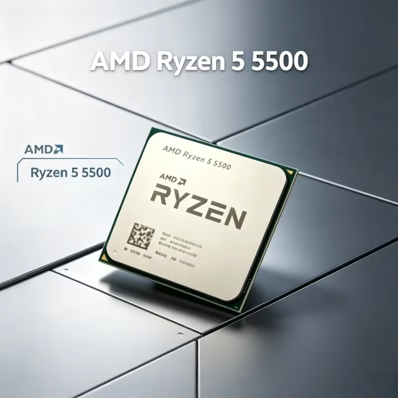 Processeur AMD R5 5500 AM4 haute vitesse, 6 cœurs/12 threads, 4,2 GHz, overclockable, pour PC de jeu
