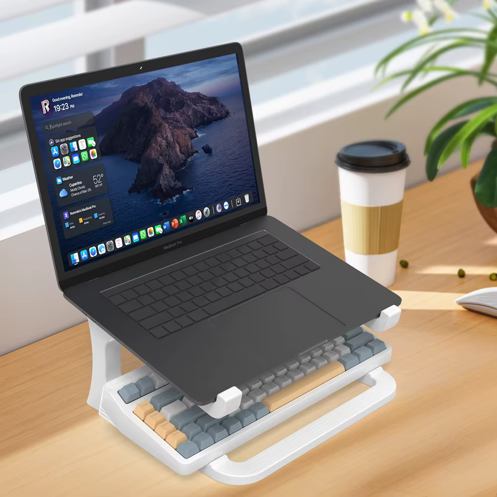 Support ergonomique pour ordinateur portable avec support pour clavier - support de bureau portable,