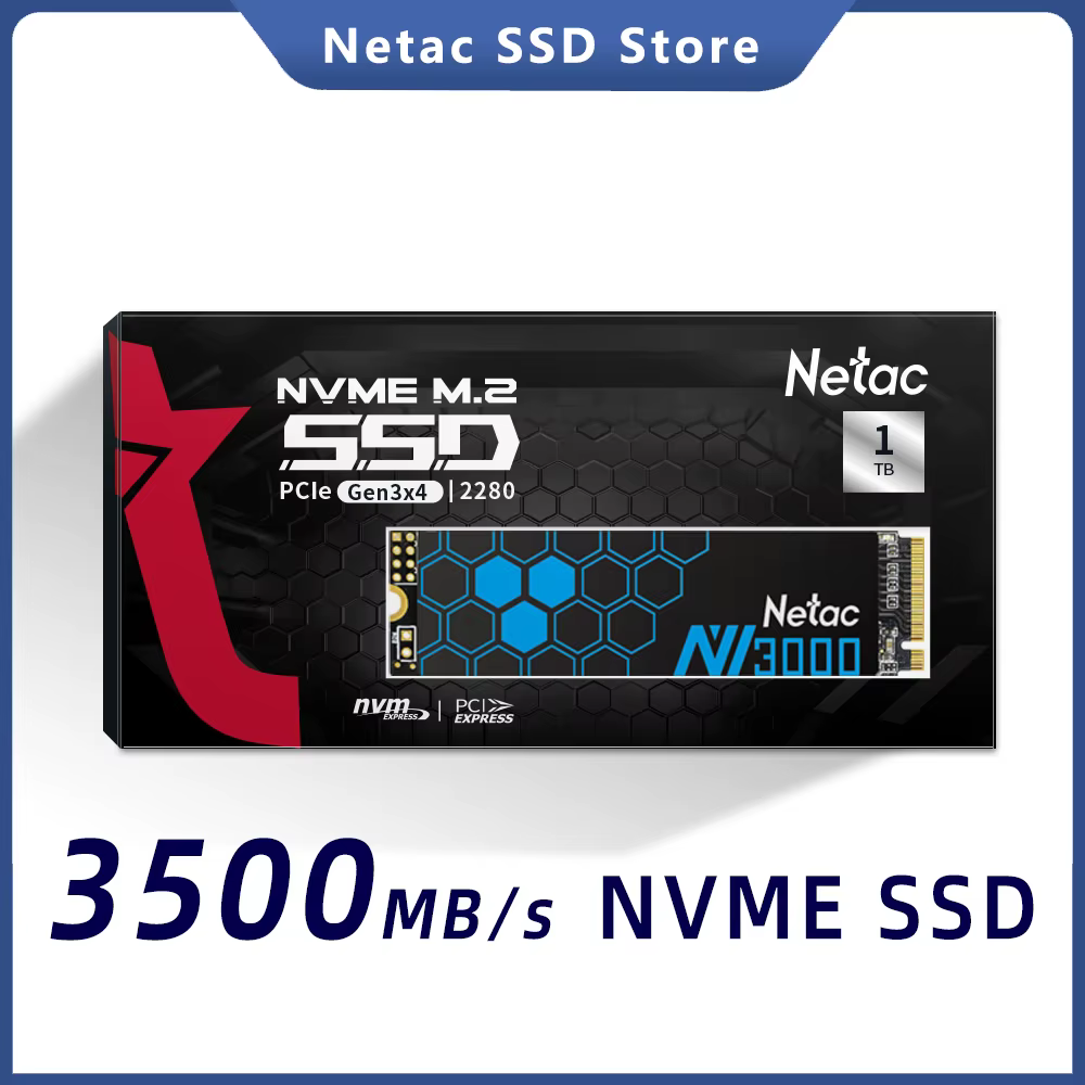 Disque SSD NVMe M2 Netac Original 3500 Mo/s, 250 Go, 500 Go, 1 To, 2 To, Disque à État Solide pour O