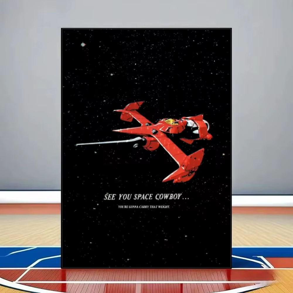 C-Cowboy B-Bebop Anime affiche HD PVC auto-adhésif mur Art-étanche réutilisable pour le bureau à dom