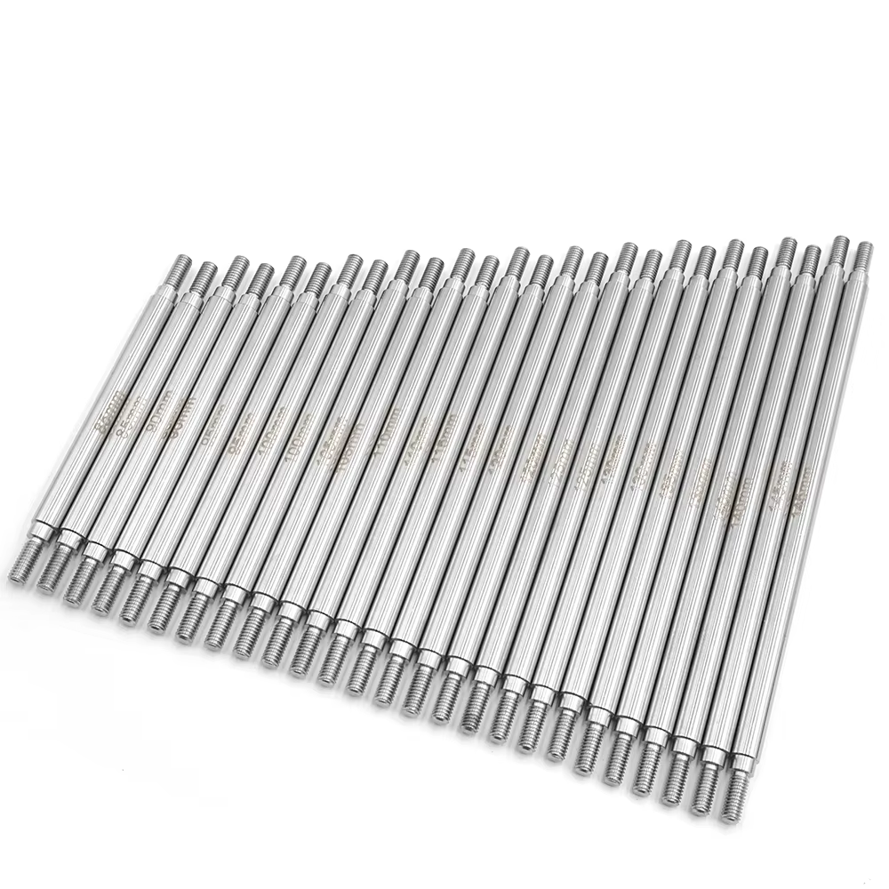 YEAHRUN 2 pièces ensemble de liaison en acier inoxydable tige de liaison M4 6x50-155mm pour Axial SC