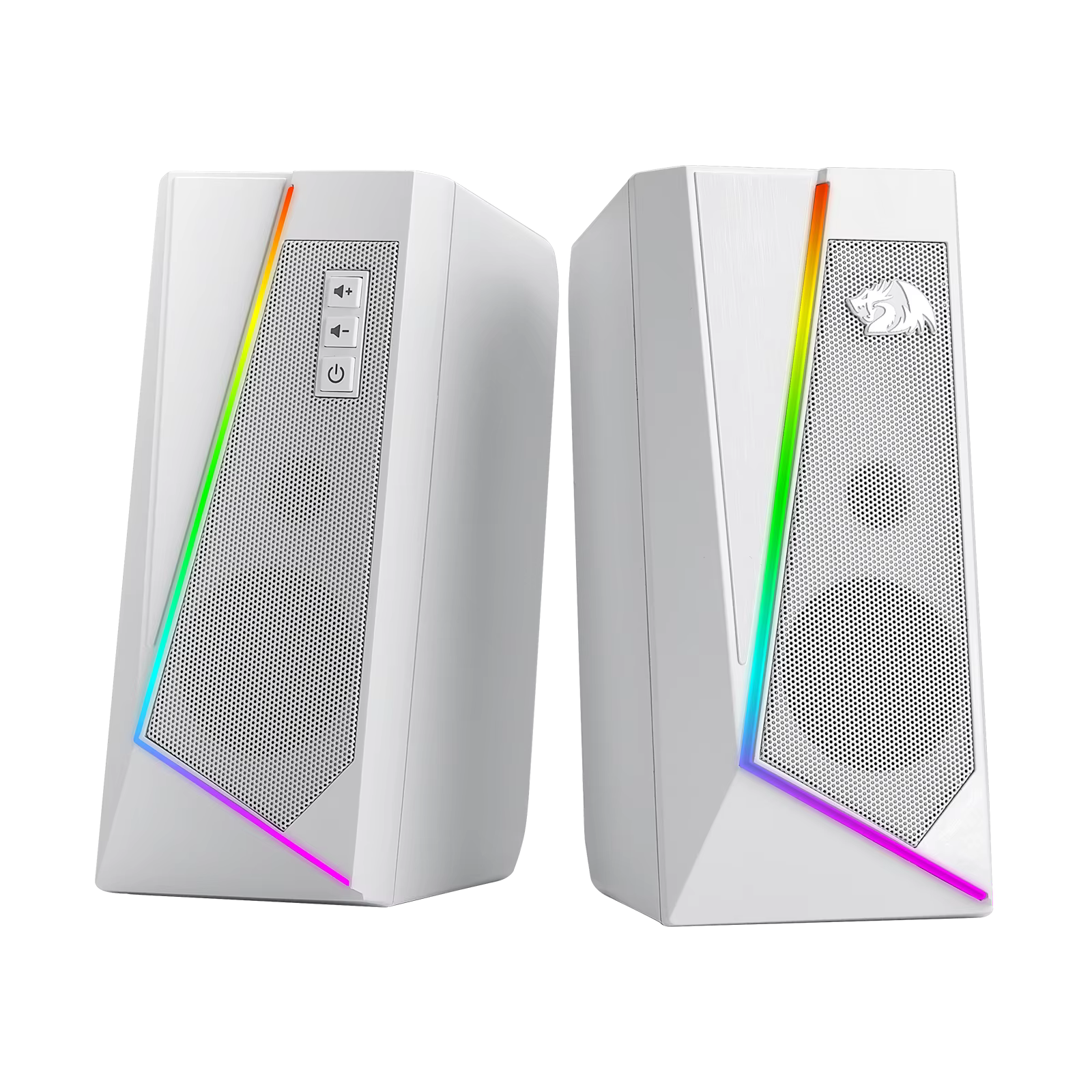 Redragon GS520 Haut-parleurs de bureau RVB, haut-parleur stéréo PC 2.0 canaux avec 6 modes LED color