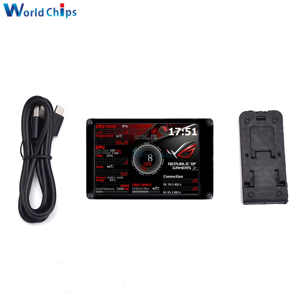 3.5 pouces IPS LCD moniteur affichage AIDA64 USB dynamique pad-écran TYPE-C 320*480 prise en charge 