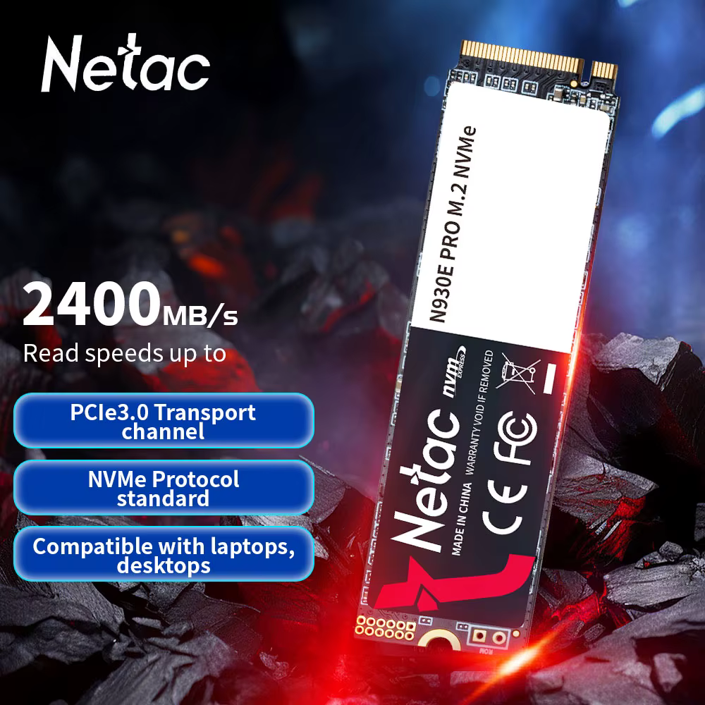 Netac SSD NVMe M2 1 to 128GB 256GB 512GB M.2 SSD NVMe PCIe disque dur disque SSD interne pour ordina