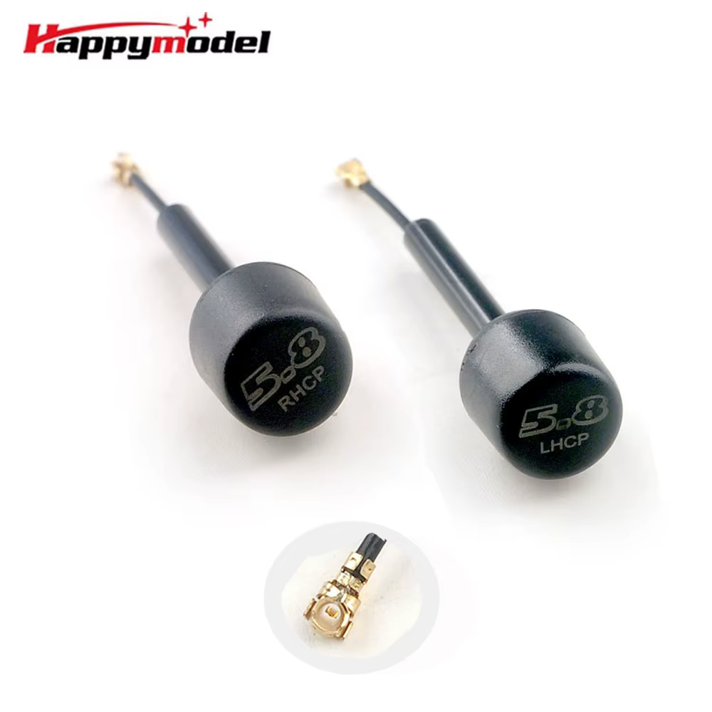HappyModel 5.8GHz 2.5db sucette Omni Angle antenne RHCP LHCP UFL remplacement d'origine pour Crux35 