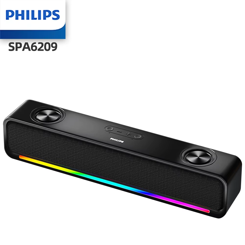 Philips SPA6209 haut-parleur multimédia de bureau sans fil 5.3 Double klaxon RGB barre de son de mus