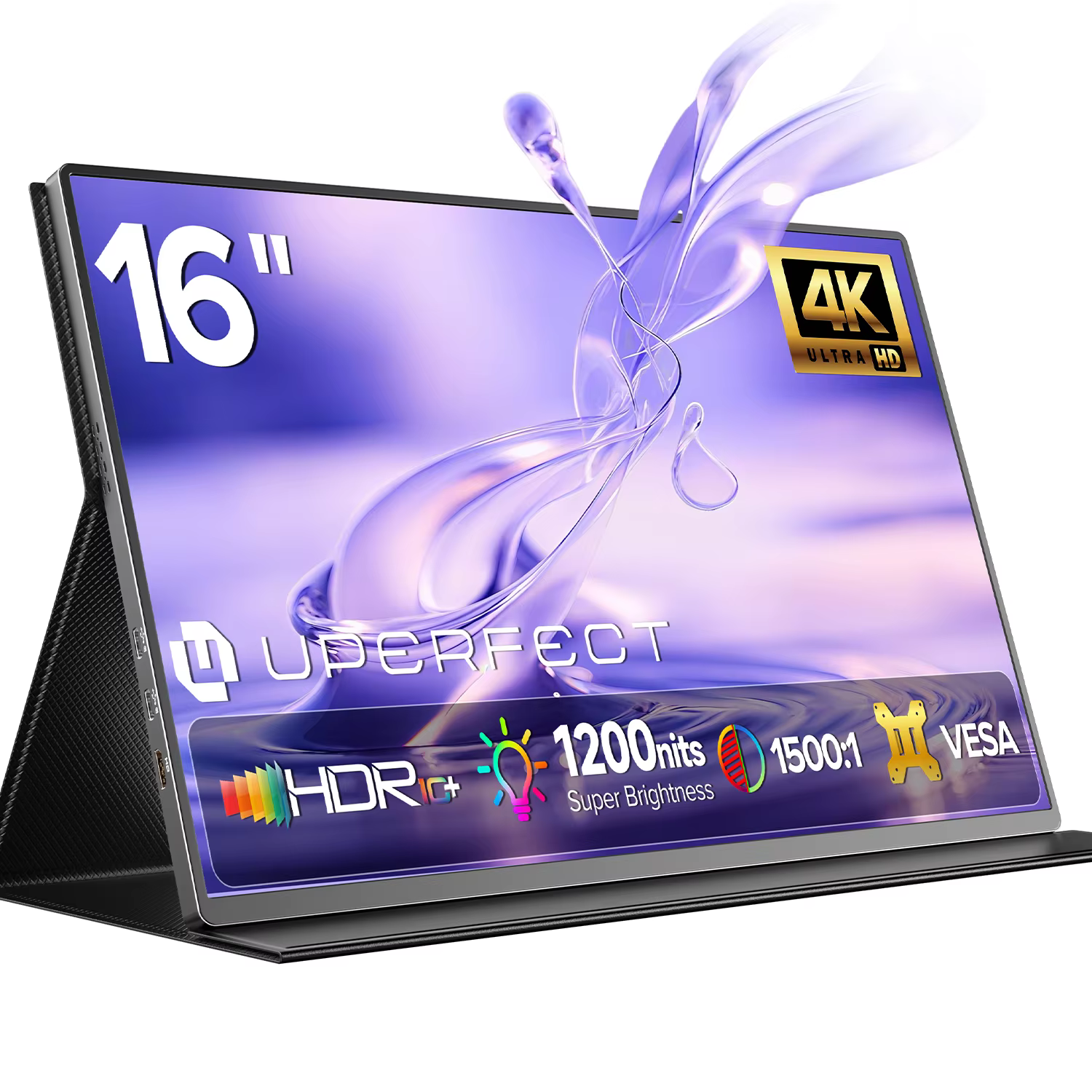 Écran portable UPERFECT 4K 16 pouces 3840 x 2400 IPS pour ordinateur portable, écran extensible 1200