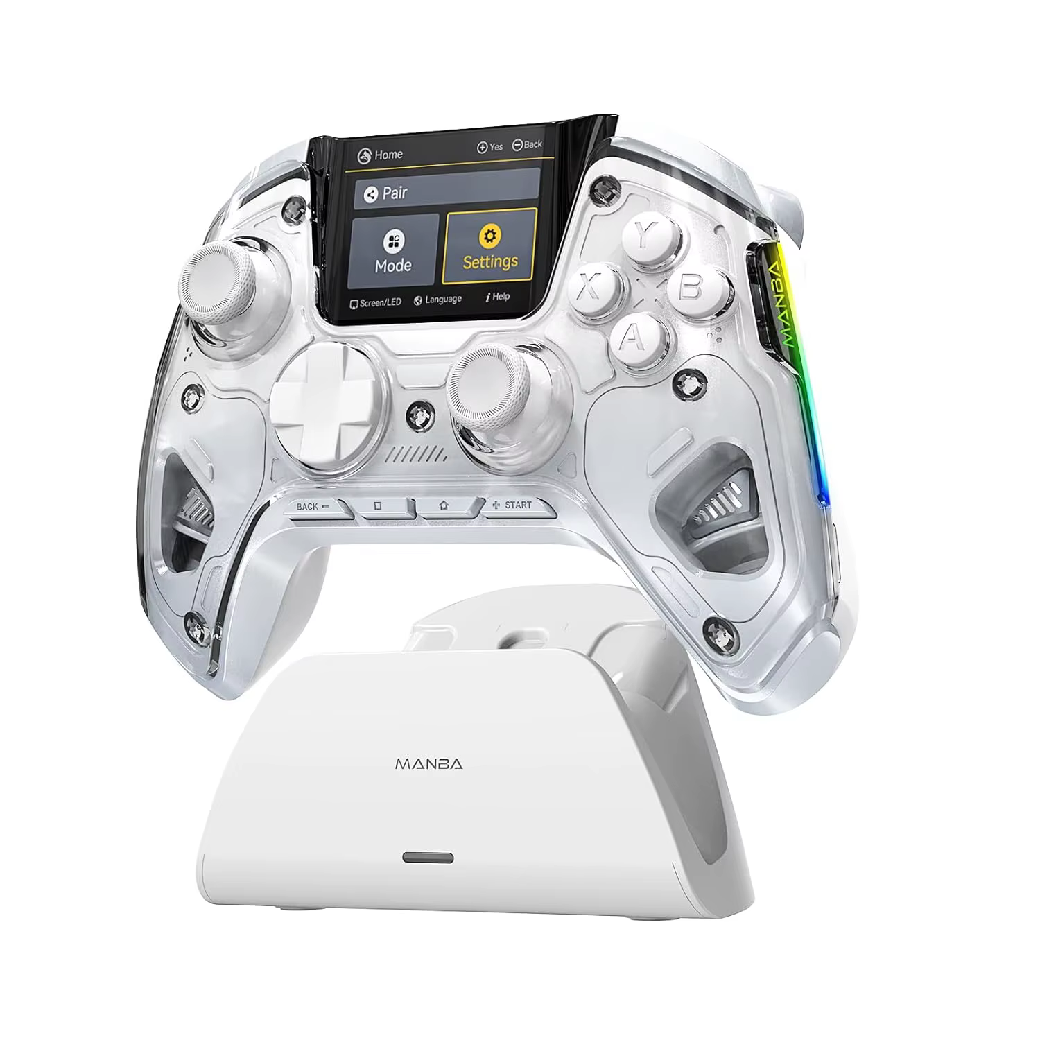 Manba One V2 contrôleur de jeu sans fil pour Switch/PC/iOS/Android effet Hall bâton lumière rvb 1800