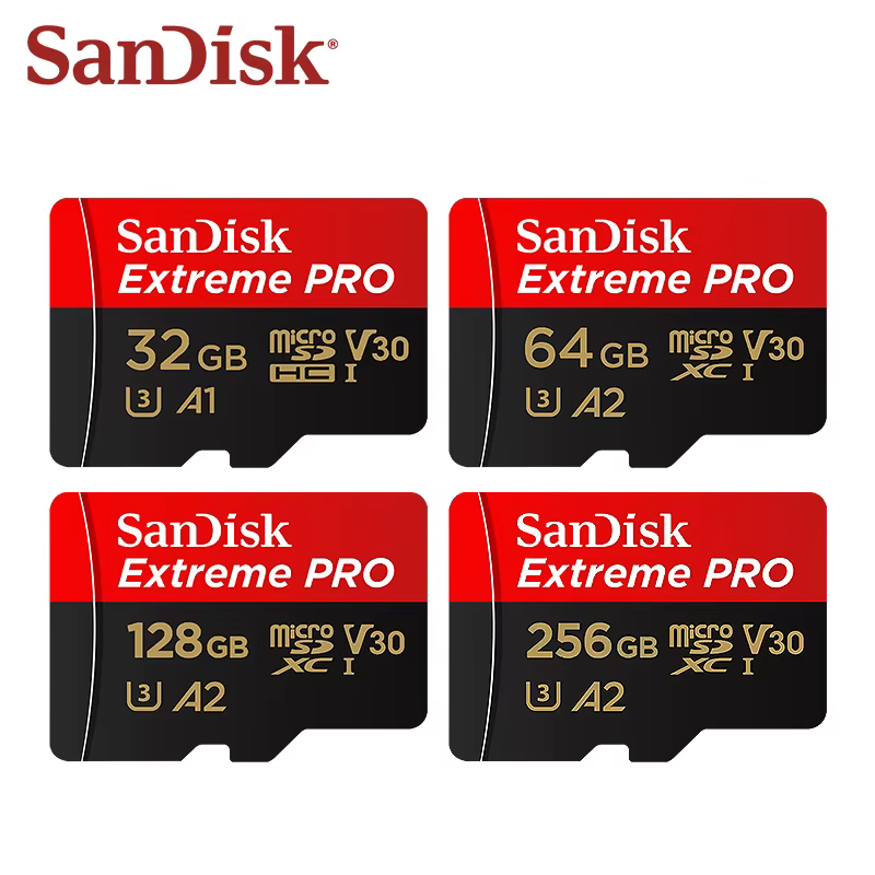 Carte mémoire SanDisk Microsd haute vitesse U3 C10 A2 V30 4K Extreme Pro carte Micro SD jusqu'à 200