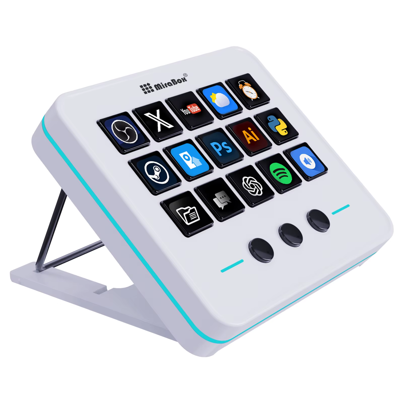 Mirabox Mbox M18 V3 Stream Deck, macropad, Streamdeck Deck Dock, clavier macro mini, console de bure