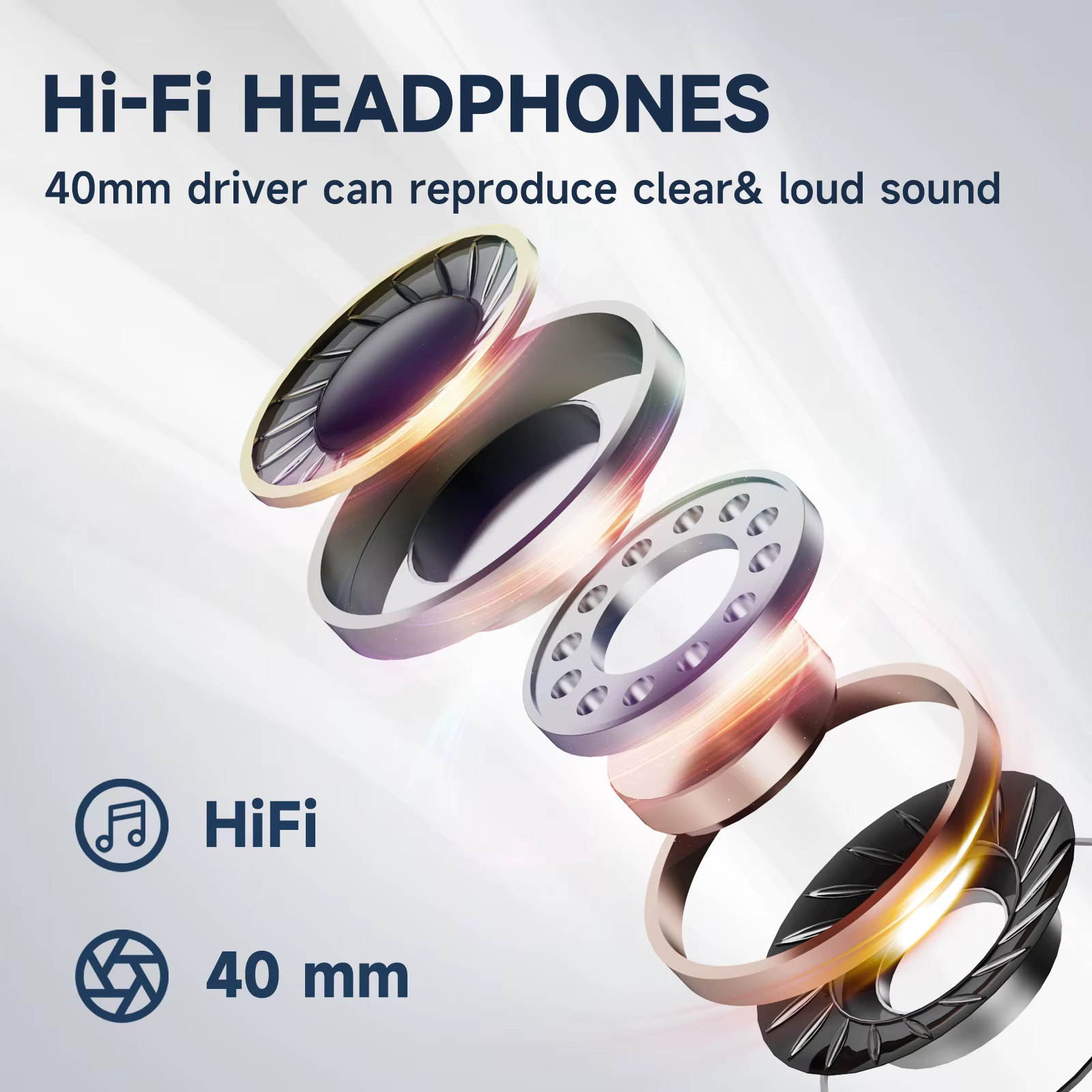 Oneodio-Casque de jeu sur ordinateur A71D avec poignées, microphone amovible, filaire sur l'oreille,