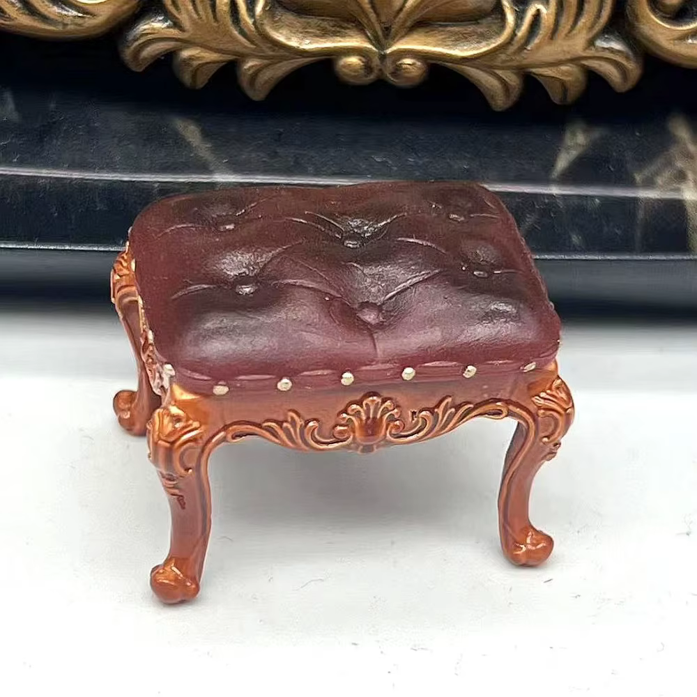 Chaises de maison de poupée de Style Vintage, échelle 1/12, Mini meubles miniatures rétro, chaise de