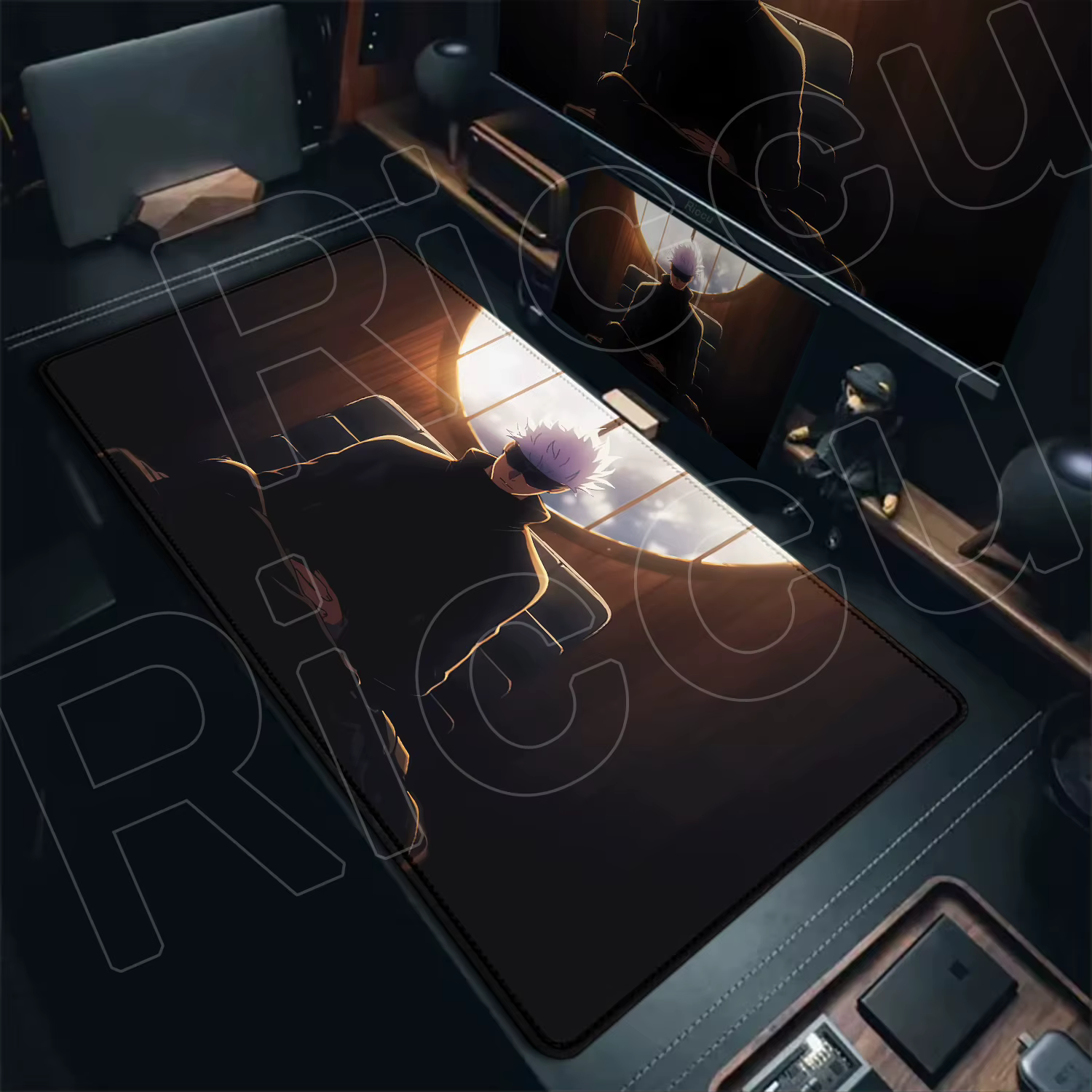 Anime Jujutsu Kaisen tapis de souris Cool Gojo Satoru grand tapis de souris de jeu Gamer clavier d'o