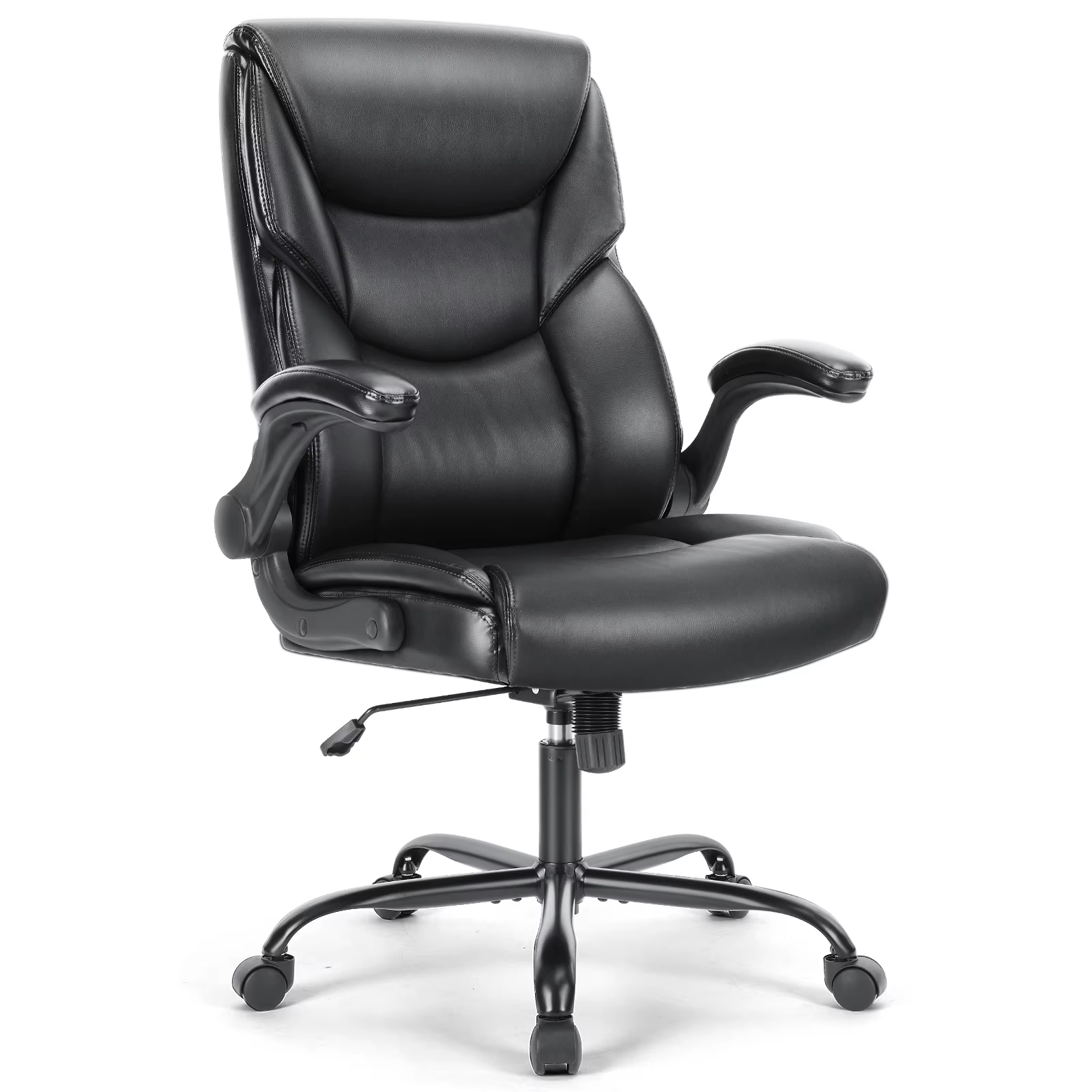 JIan-Chaise de jeu à bascule ergonomique avec accoudoir rembourré en cuir PU, fauteuil à roulettes,