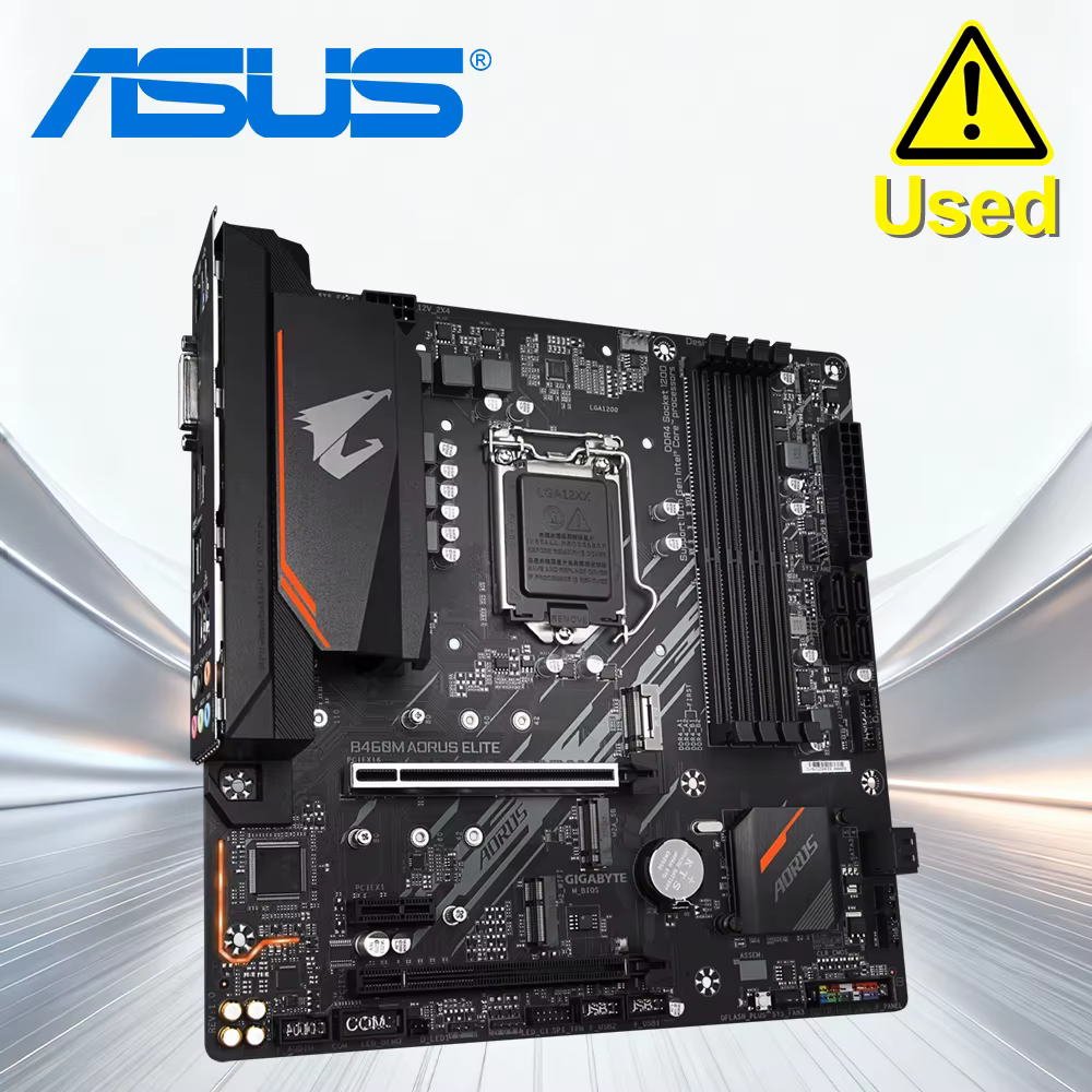Gigabyte-Carte mère CPU, GA B460M, AORUS ELITE, Micro-ATX, Intel B460, DDR4, M.2 128G, Prise en char