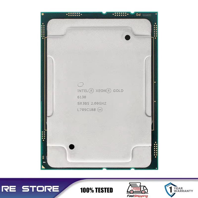 Processeur Intel Xeon Gold 6138 2,0 GHz 27,5 Mo de cache intelligent 20 cœurs 40 threads 125 W LGA36