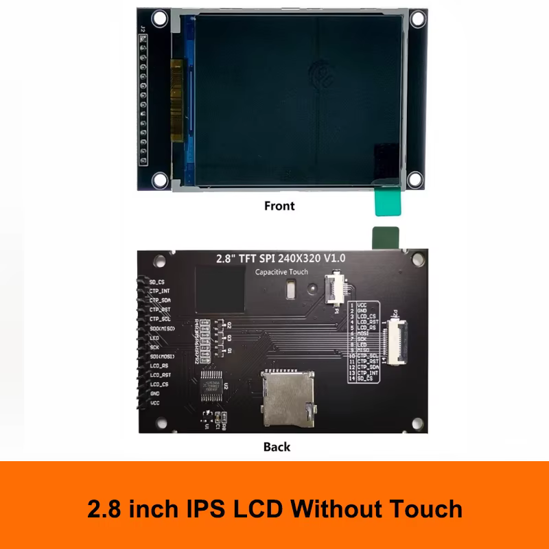 Écran tactile IPS de 2.8 pouces ESP32, Module LCD tactile capacitif SPI TFT pour Arduino/Mega2560/C5