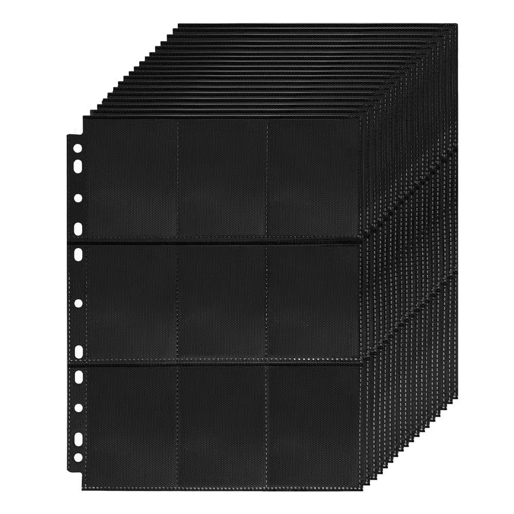 Pochette noire pour cartes, pochette pour cartes à 180 emplacements, dossier de collection vierge do