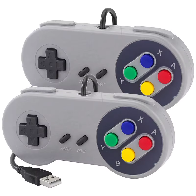 Manette de jeu USB rétro, 2 pièces, contrôleur filaire pour PC NESPi RetroPie, contrôle de jeu pour 