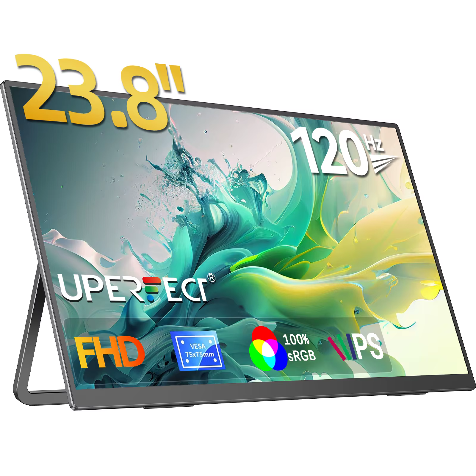 Uperfect 24 pouces 120Hz portable moniteur d'ordinateur de jeu moniteur d'ordinateur portable TV écr