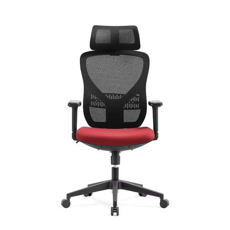 Chaise de bureau ergonomique en maille à dossier haut, fabricant d'usine, avec appui-tête réglable e