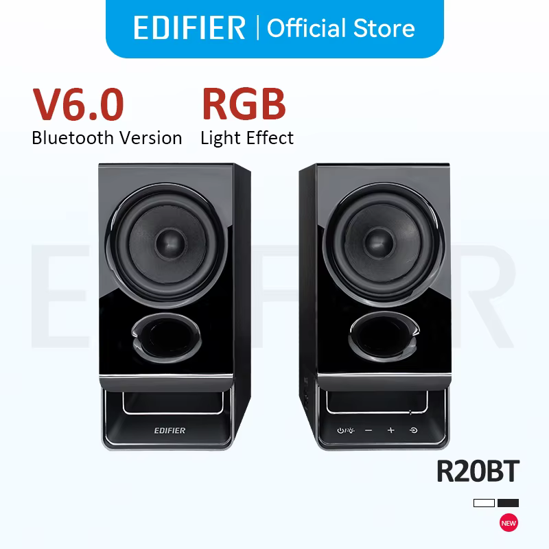 Edifier R20BT Haut-parleur alimenté par USB Bluetooth 6.0 Haut-parleurs d'ordinateur avec effets lum