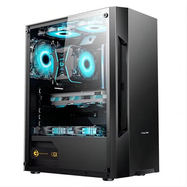AOTESIER PC de jeu processeur core i7 avec 16G RAM 256G SSD HD4600 ATX/ITX/M-ATX panneau latéral ple