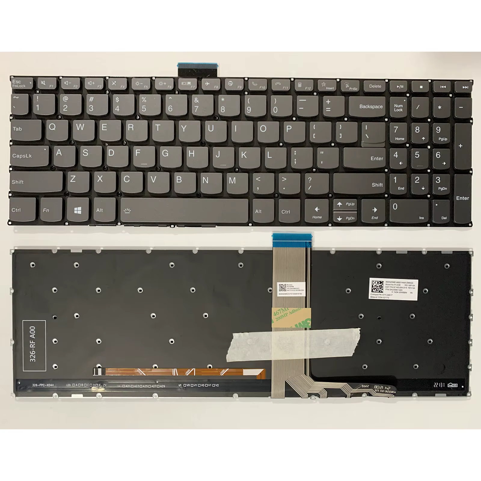 Clavier pour ordinateur portable Lenovo IdeaPad 5-15IIL05 15ARE05 15ITL05 US