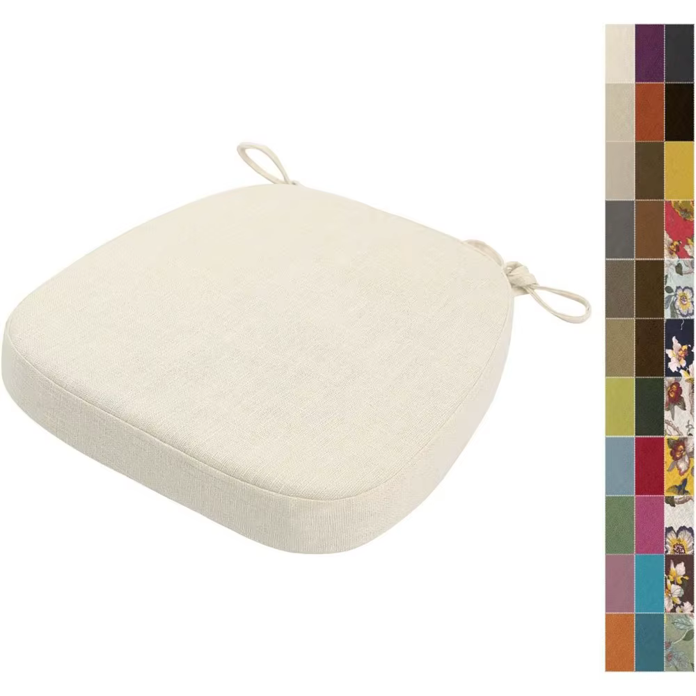 Coussin de siège de chaise avec fermeture éclair, coussin décoratif antidérapant, coussin de jardin,