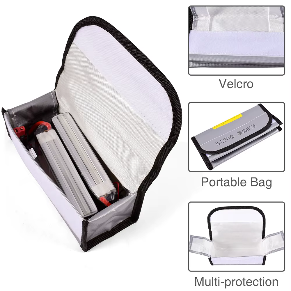 Lipo garde batterie sac de sécurité ignifuge pour RC voiture Drone Batteries voyage stockage charge