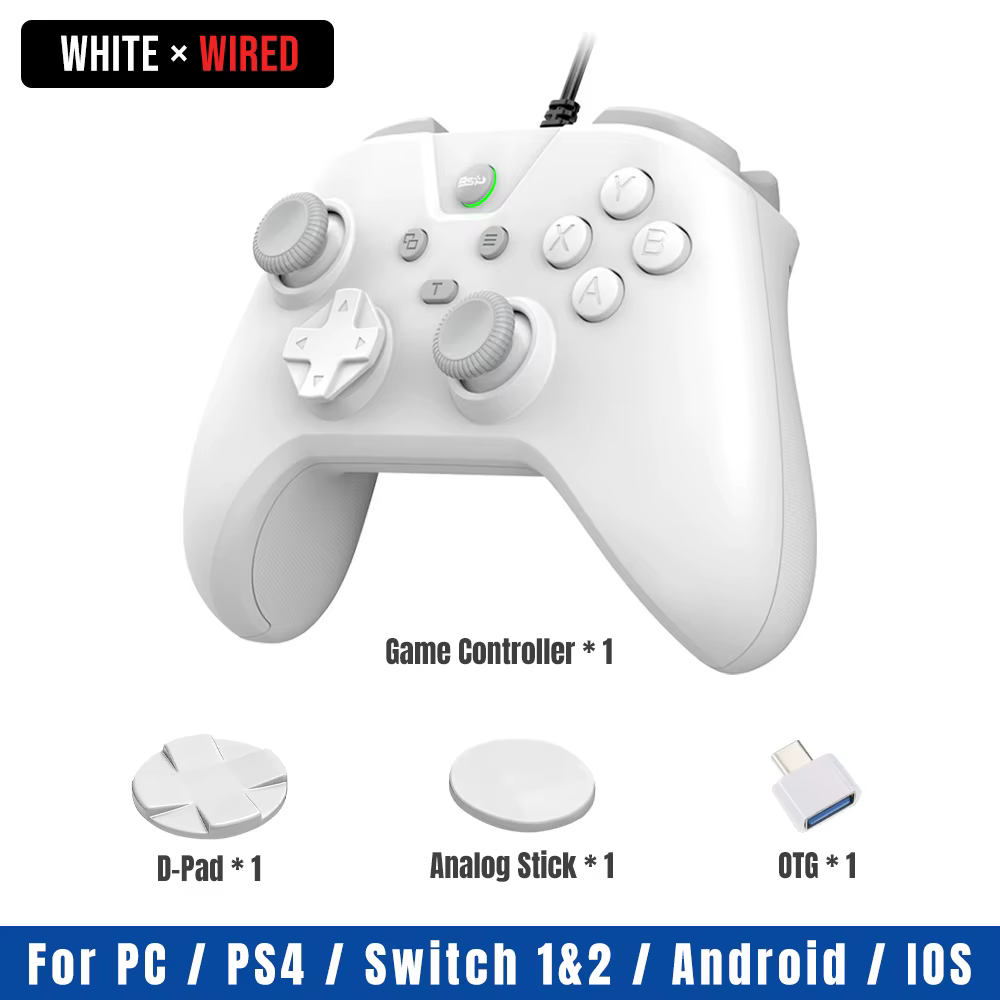 Manette de jeu filaire pour console PS4 et PC - Sans latence. Manette de jeu à double vibration No D