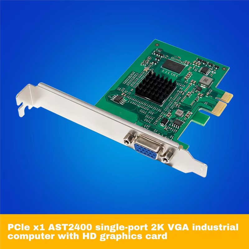 Carte graphique Pcie X1 ST425 AST2400 2K VGA pour Win10/pour Win 11 1920 X1200 32Bpp @ 60Hz PCIE 32/
